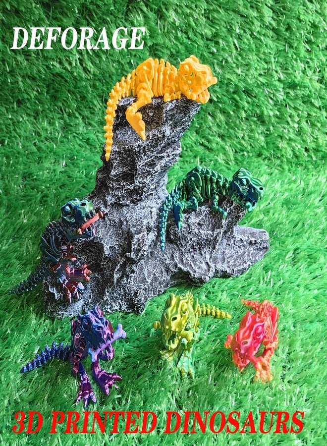DEFORAGE 6pcs 3D Printed Dinosaur Skeletons,Articulated 3D T-Rex Skeletons, 3D Animals Dinosaur Figurine with Bones, 3D Printed Tyrannosaurus Rex Holiday Party Decor, ADHD, Autism, Anxiety Relief - Image 3